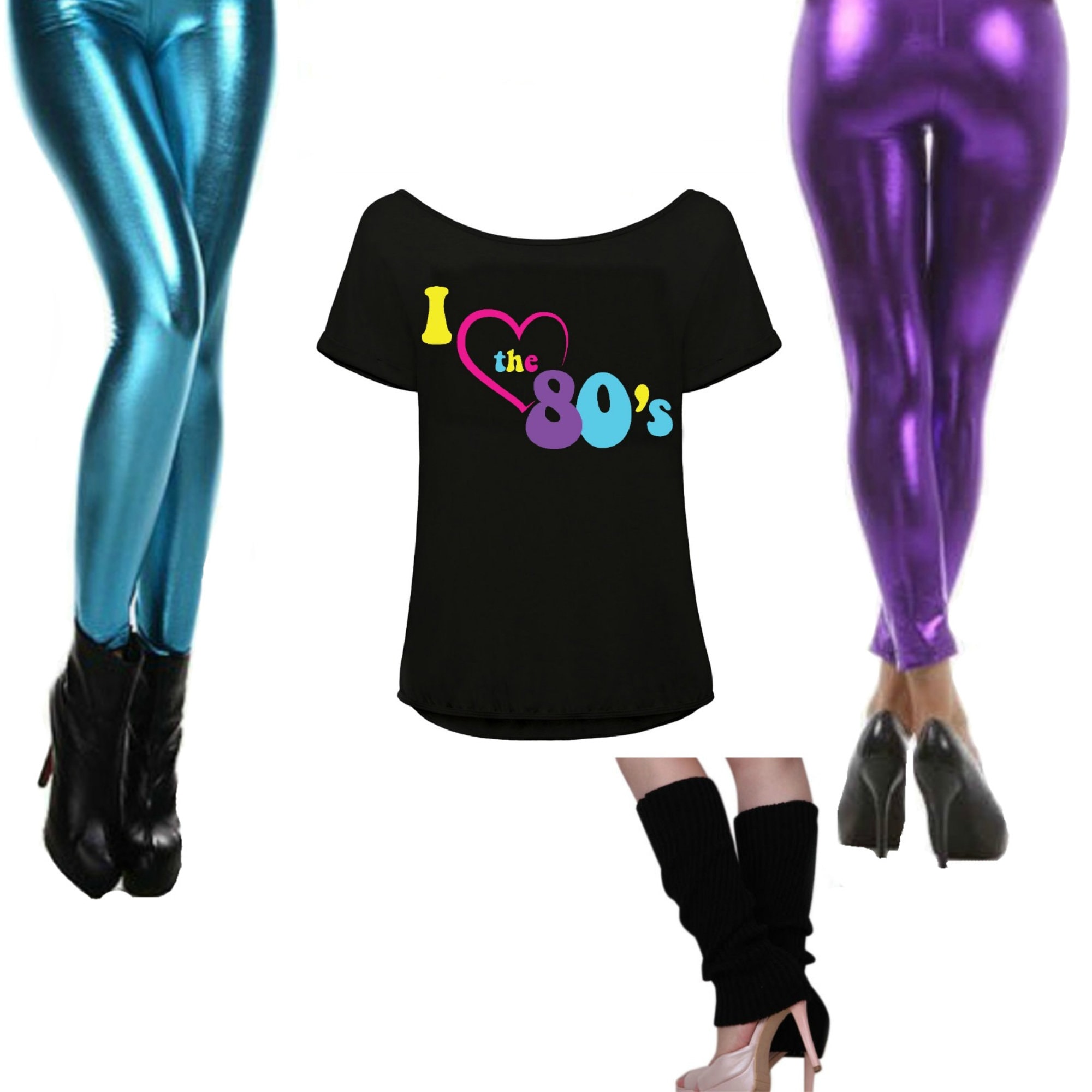 80s Fancy Dress Costume Ideas, Womens I Love the 80s T Shirt