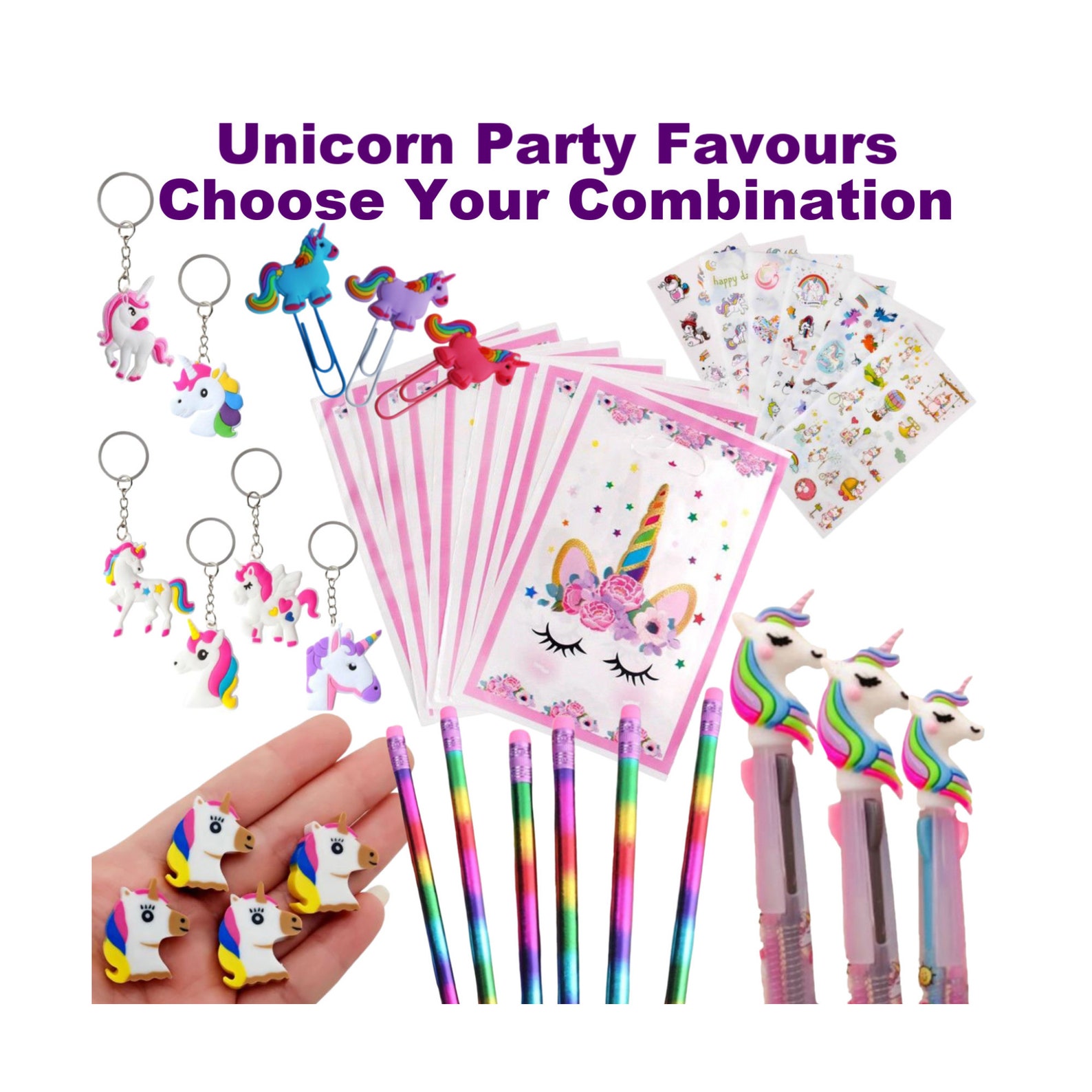 Unicorn Party Bags Unicorn Party Bag Fillers Unicorn Party Etsy Australia