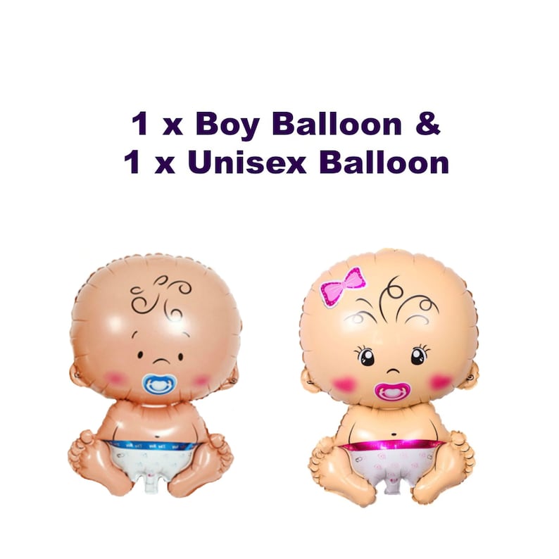 Twins Baby Shower Decorations Boy Girl and Unisex Foil Etsy Australia