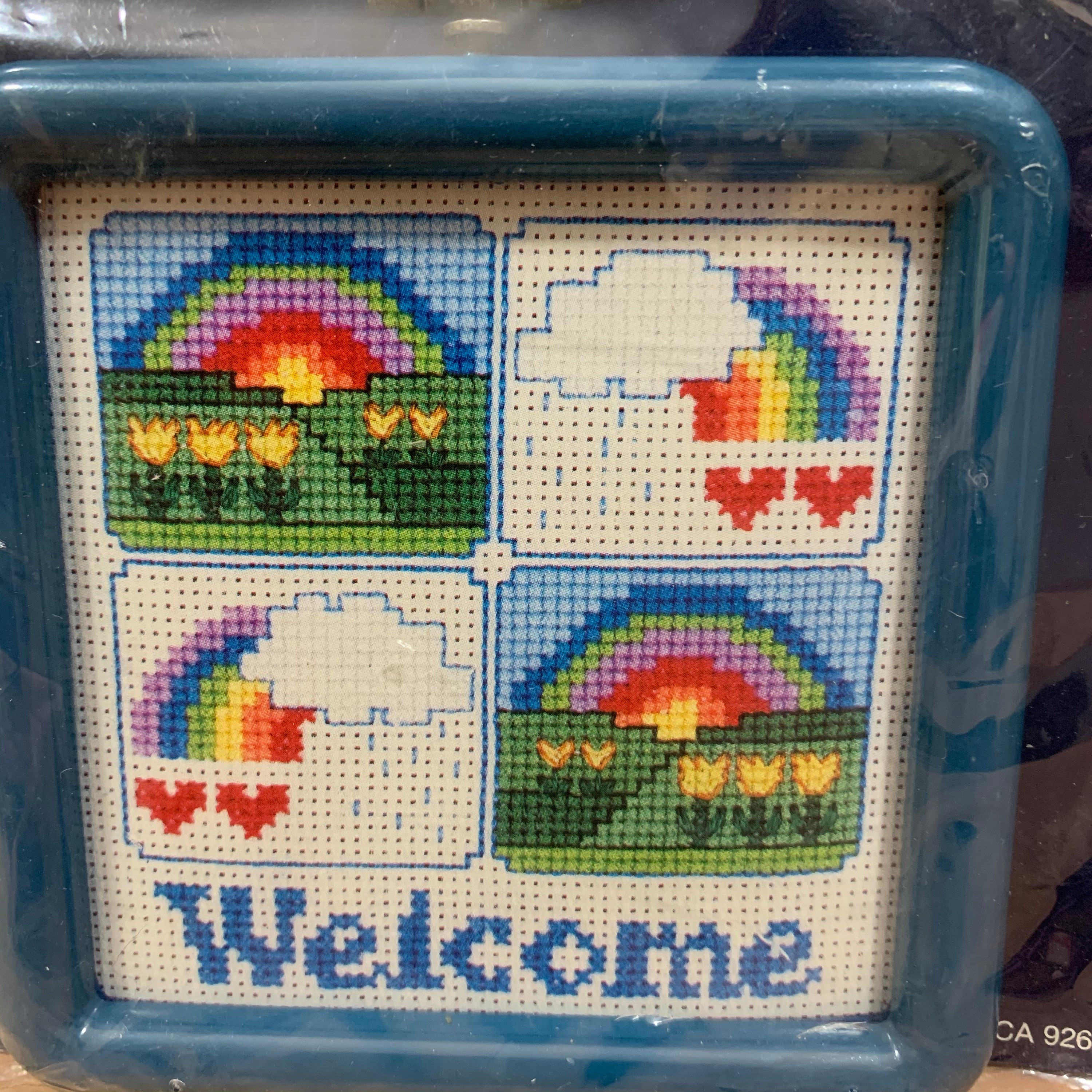 Dale Burdett cross stitch kit Welcome rainbows sun flowers | Etsy