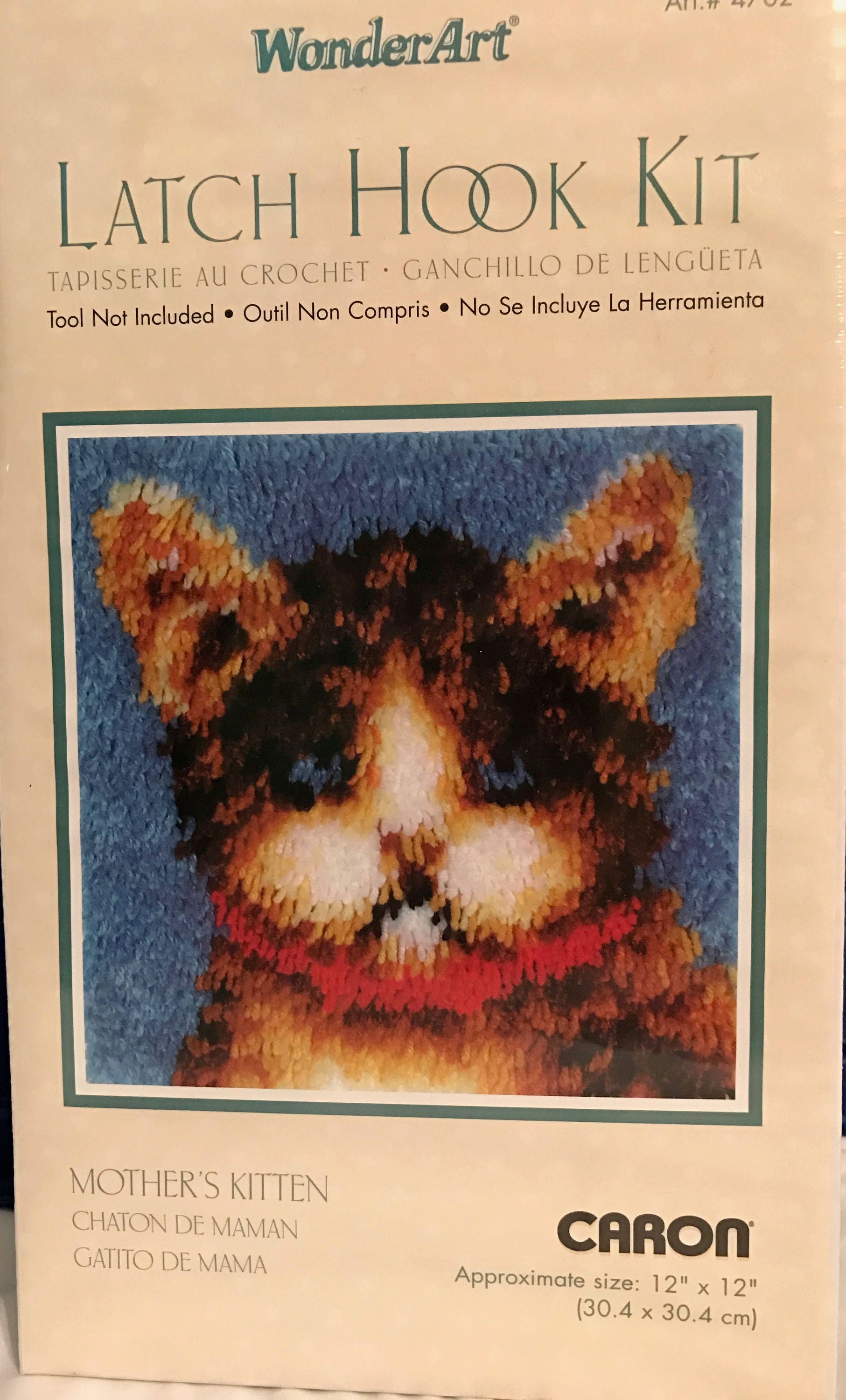 New Latch Hook Kit Mother's Kitten Caron International Etsy