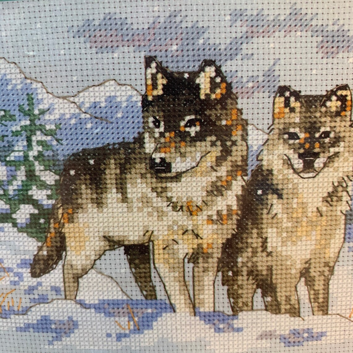 Dimensions a pair of wolves counted cross stitch kit 7 x 5 Etsy