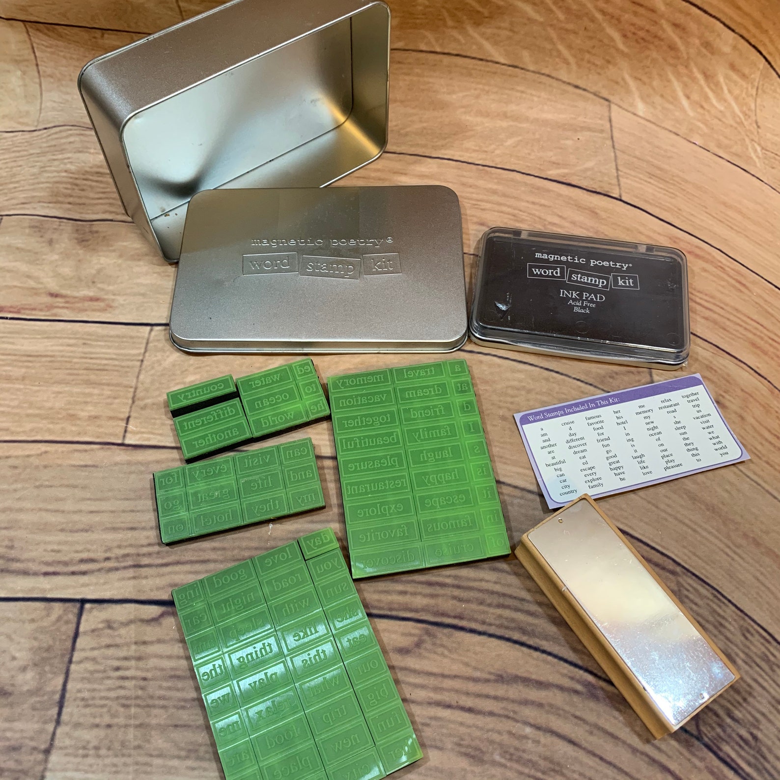 Poetry Word Stamp KitTravel 84 palabras en tin Etsy