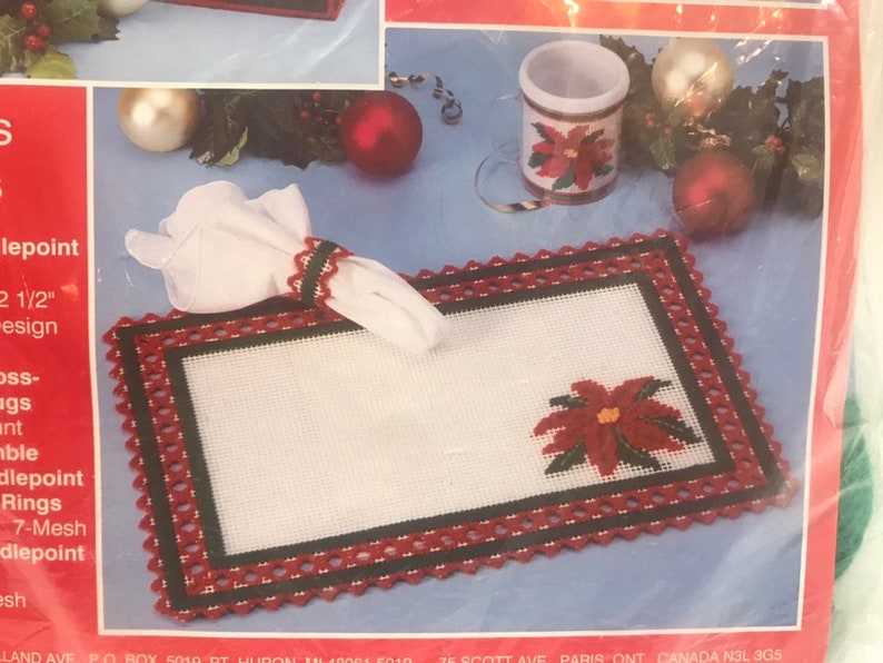 Mary Maxim plastic canvas needlepoint Christmas kit 4 Etsy