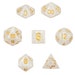 7-Piece Polyhedral Dice Set In White Sparkle – Perfect For D&D, Gaming, Or Collecting