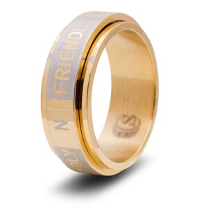 Gold Attitude Ring Random Spinner Ring Helpful, Friendly, N (Neutral), Unfriendly, Hostile RPG Tabletop Roleplay Gaming Games CCG Board Card