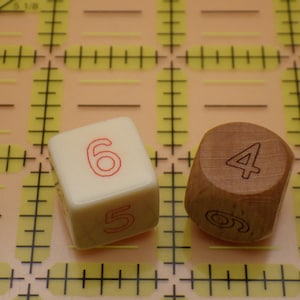 Custom 4-5-6 Dice / 16mm High Roller D6 / Tabletop Gaming Tool / Replacement Board Game Counter / Decision Maker / RPG Supply Laser Engraved