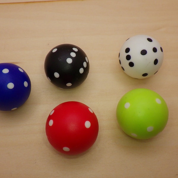 Spherical D6 Rolling Sphere / Round Six Sided Dice / Tabletop RPG Counter / Sphere Die / CCG Token / Math Education Aid / Board Game Supply