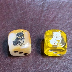 Shiba Inu dog 16mm D6 Die - Customized Six Sided Dice RPG Tabletop Gaming Roleplay CCG Marker Token Board Decisions