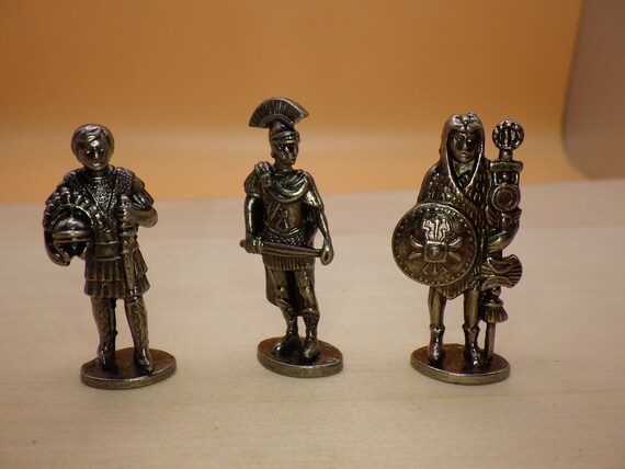 Warriors Soldier Fighters Roman Greek Style Metal Figure Figurine 