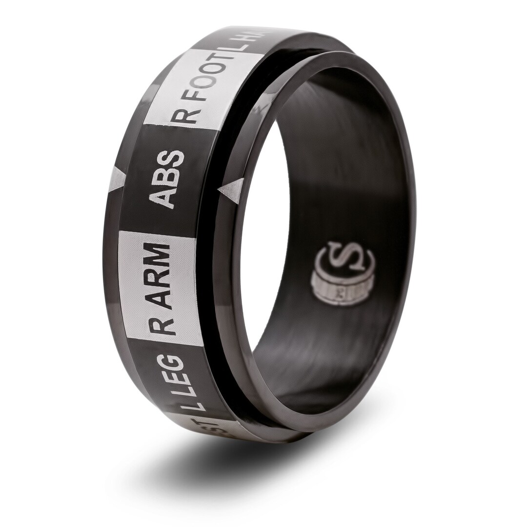 Hit Location Dice Random Number Spinner Ring Black Tabletop Supply ...