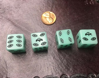 Created /& Produced by MacGregor Historic Games Bone Nightmare Six-Sided Die Resin Six Sided Die
