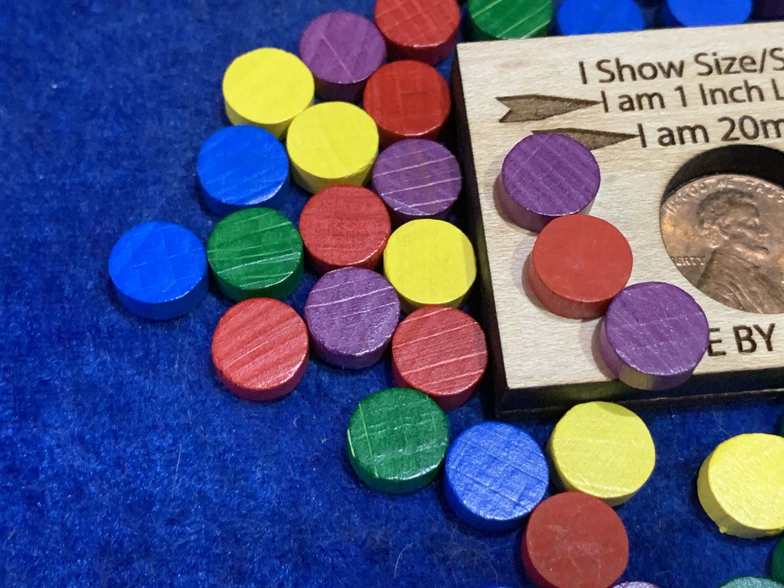 Small Round Wood Game Markers 50/Bag RPG Tabletop Gaming Etsy