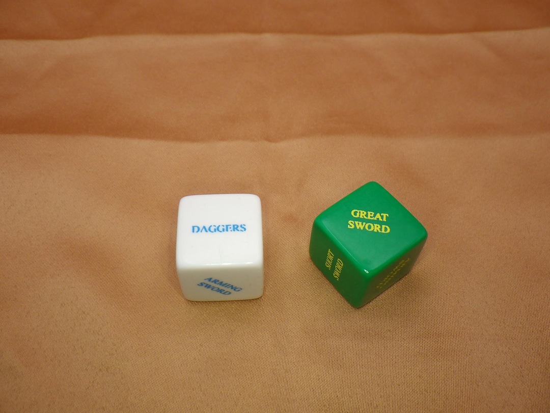 Sword and Dagger Custom D6 Dice - 16mm RPG Random Decision Maker for ...