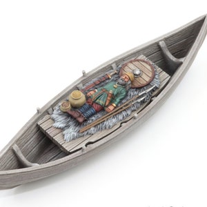 Viking Sea Burial Boat Body Miniatures Figures RPG Tabletop Roleplay Games Models Sculptures Gaming Creatures Monsters Modeling Supply