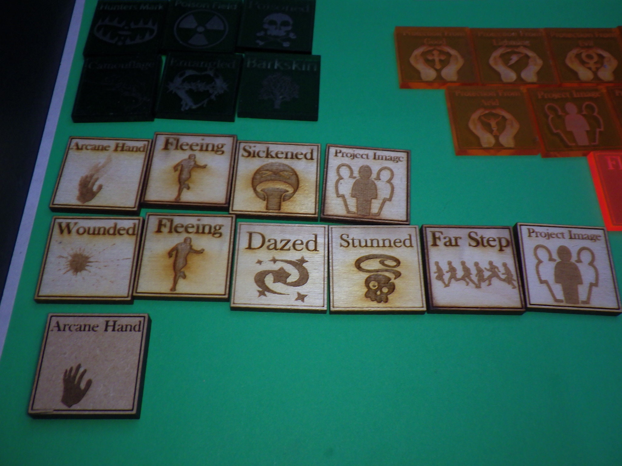 Status Indicator Spell Effect Magic 1 Inch Square Acrylic Etsy