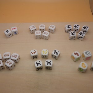 Specially Engraved 16mm Six Sided Dice with Game Instructions - RPG Tool Tabletop Games Supply CCG Card Board Random Tokens Counters Markers