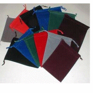 Velvet 4x5 Drawstring Dice Bag Pouch RPG Gaming Tabletop Jewelry Crafting Coins Tokens Watches Beads Buttons Marbles Markers Counters Makeup