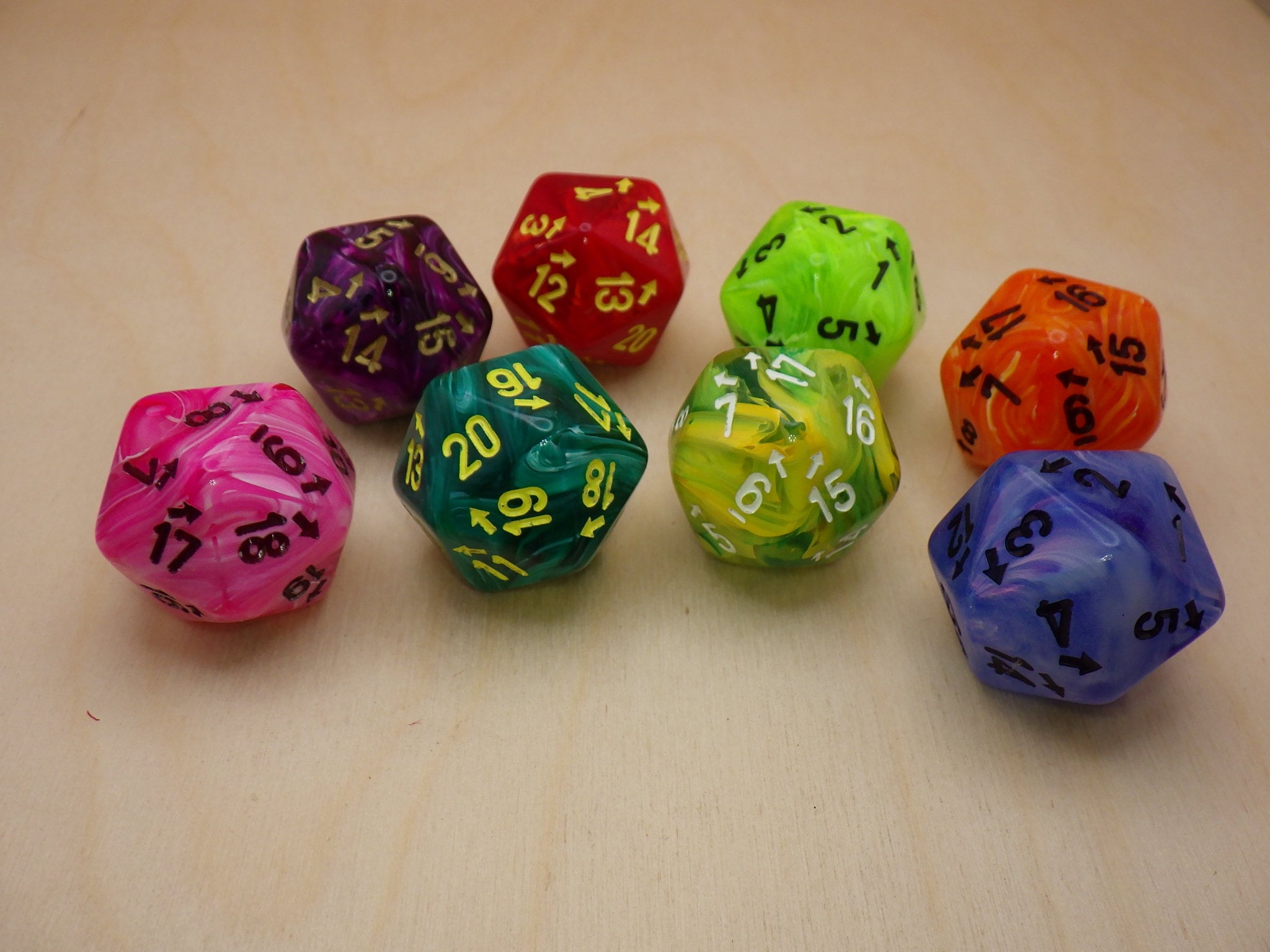 Vortex Bright Green & Black | D6 Block | Chessex Dice (12