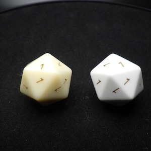 All 1s Cheat d20 Die - Loaded Prank Dice for RPG & DND - Funny Gag Gift for Dungeon Masters - Custom 20-Sided Fumble