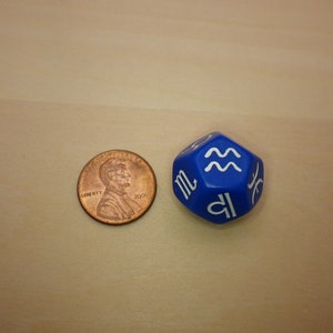 Zodiac Symbol Dice | 18mm D12 for RPG, D&D, and Astrology Tabletop Games bild 6