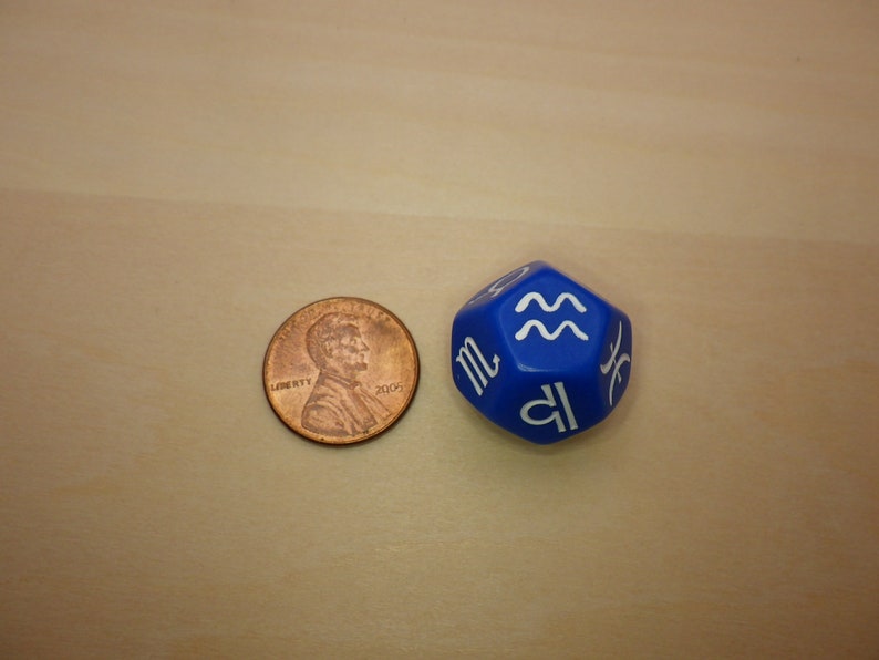Zodiac Symbol Dice | 18mm D12 for RPG, D&D, and Astrology Tabletop Games bild 6