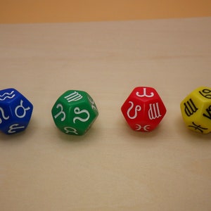 Zodiac Symbol Dice | 18mm D12 for RPG, D&D, and Astrology Tabletop Games bild 3