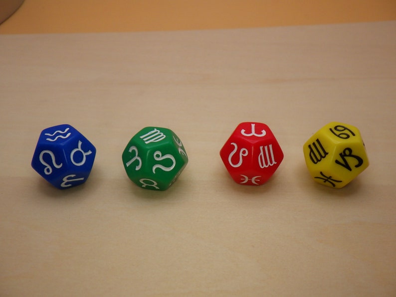 Zodiac Symbol Dice | 18mm D12 for RPG, D&D, and Astrology Tabletop Games bild 3