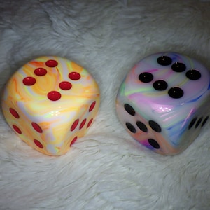 Jumbo 30mm D6 Festive Die Choice - Extra Large Blacklight Reflective Dice RPG Tabletop Roleplay CCG Board Counter Marker Token Card Roleplay