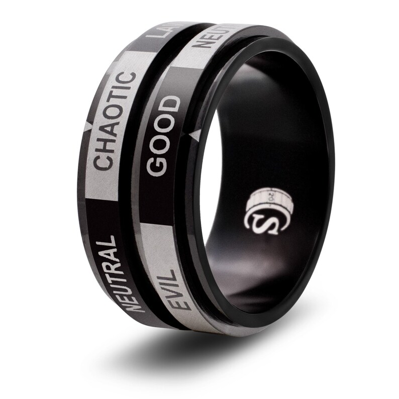 Alignment Dice Random Number Spinner Ring Black Tabletop RPG Etsy Alignment dice random number spinner ring black tabletop rpg etsy