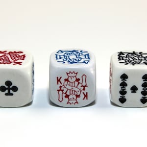 White 16mm Opaque Poker Die - RPG Tool Tabletop Games Supply CCG Card Board Random Tokens Counters Markers Random Decision Makers Crafts