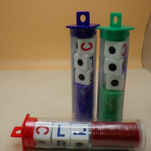 LCR Dice Game - Instructions with 3 Dice & Chips - Tabletop Roleplay Games Supply Tokens Counters Markers Random Decision Makers Crafts