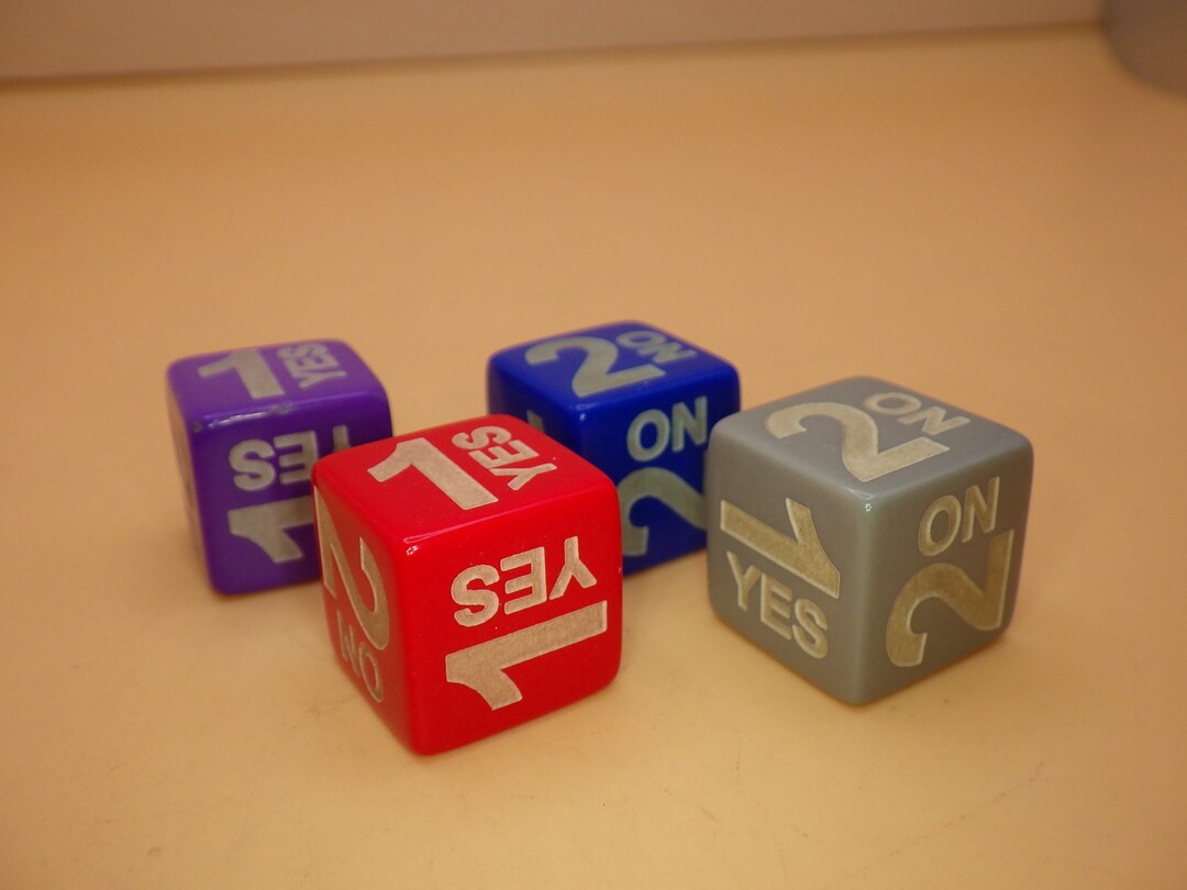 16mm Yes / No Custom Engraved D6 Dice - Choice of Color - RPG, TTRPG ...