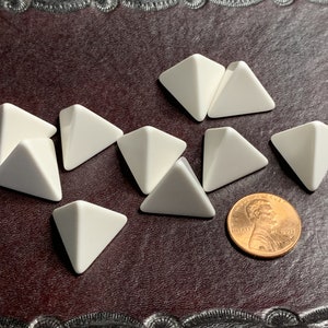 10D4 (10 Four Sided) 16mm Blank White Dice - RPG Tool Tabletop Roleplay Games Supply CCG Card Board Random Tokens Counters Markers Decision