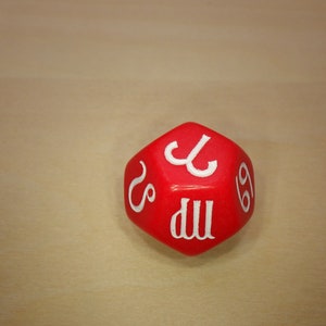 Zodiac Symbol Dice | 18mm D12 for RPG, D&D, and Astrology Tabletop Games Röd