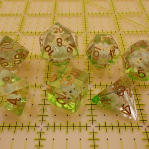 Elephant Dice 16mm 7 Die Polyhedral Dice Set - RPG Tool Supply CCG Card Board Random Tokens Counters Markers Random Decision Makers Crafts