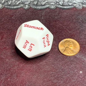 Hit Location D12 (Twelve Sided) Die Dice Critical Fumble 28MM - RPG Tool Tabletop Roleplay Games Supply CCG Card Board Random Tokens Counter