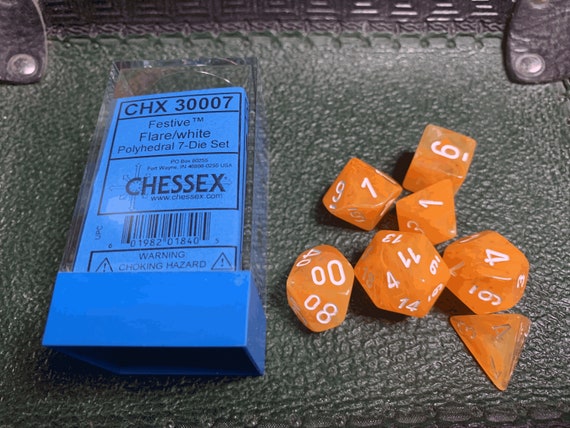 Set of 2 Gold-Plated d6s Chessex 16mm