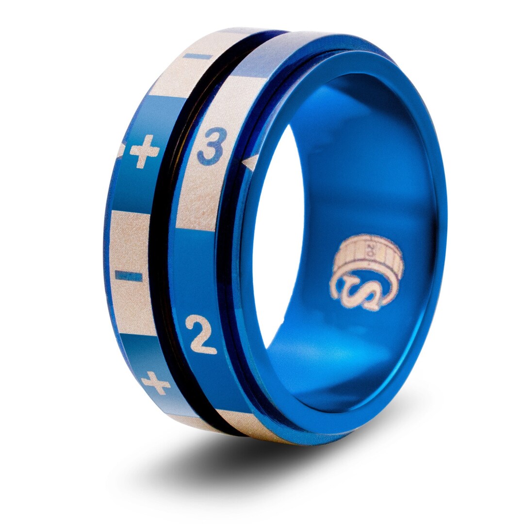 FATE & Fudge Dice Ring Random Number Spinner Ring Blue Etsy