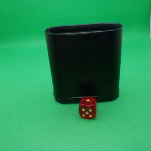 Dice Cup 1.25x2.9x3 Inches Black Lined RPG Tabletop Gaming Roleplay Card Board CCG Roll Use for Poker Yahtzee Monopoly and More