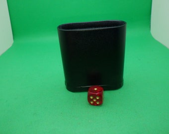 Dice Cup 1.25x2.9x3 Inches Black Lined RPG Tabletop Gaming Roleplay Card Board CCG Roll Use for Poker Yahtzee Monopoly and More