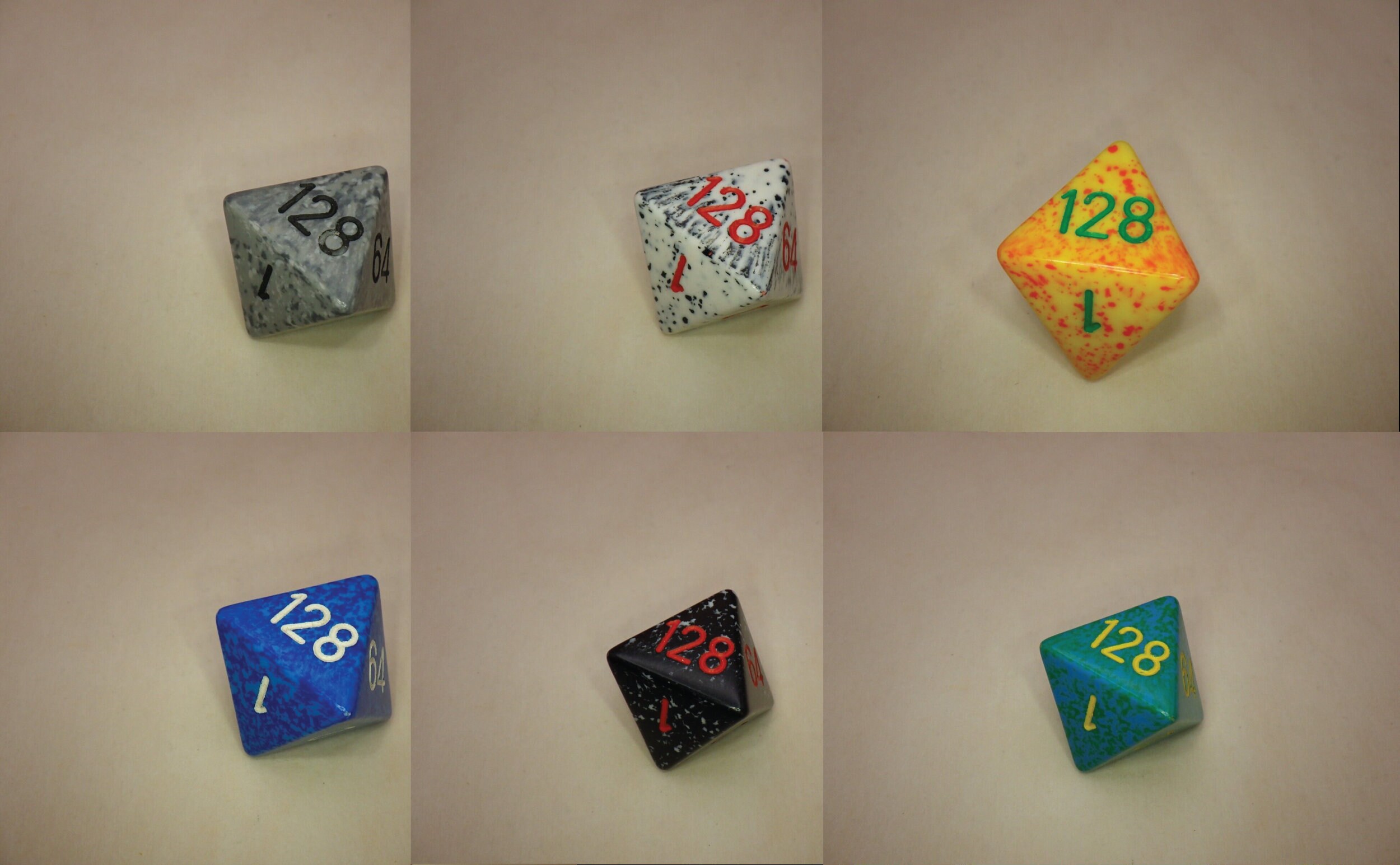 D8 Doubling Cube | 8-sided Polyhedral Game Die / Speckled Math Counter ...