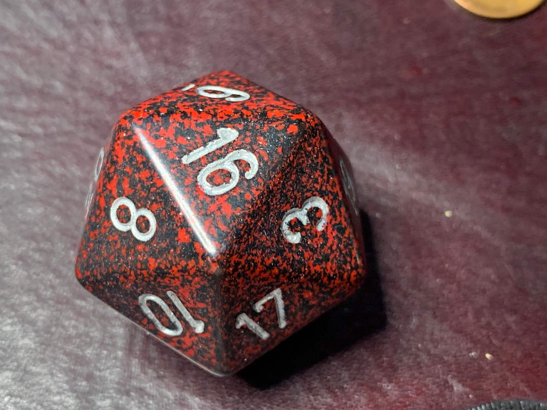 Chessex Jumbo 34mm Speckled Sea D20 Dice - Large 20-Sided Counter For D&D & Tabletop Games - View #11