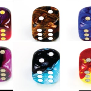 Large 20mm D6 Gemini Options - Six Sided Die - RPG Tool Tabletop Roleplay Games Supply CCG Card Board Random Tokens Counters Markers