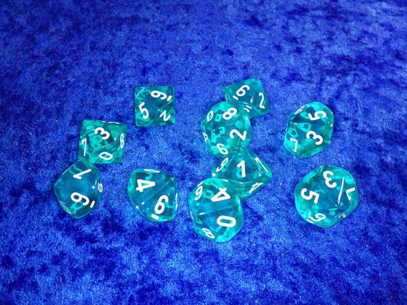 DGD 10D10 Opaque Blue Dice Set – New RPG Dice, Perfect For D&D Or Tabletop