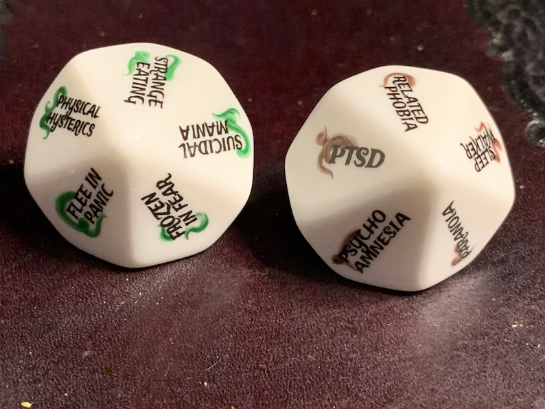 RPG Cthulhu Insanity Dice Dice Tabletop Gaming Game Roll Etsy
