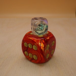 Jumbo 30mm D6 Scarab Scarlet Gold Dice Extra Large RPG Tabletop Roleplay CCG Board Counter Marker Token Card Roleplay
