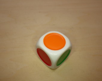 Single Spot 20mm d6 Die - Blue, Orange, Red, Yellow, Purple, Green - Teaching Aid Roleplay Games Supply Random Decision Makers Crafts