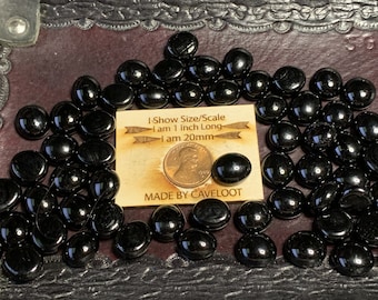 Black Opaque Glass Gaming Stones Tabletop RPG - By the 1/4lb (1/4 pound) - Card Board Roleplay LARP Tokens Counters CCG Markers