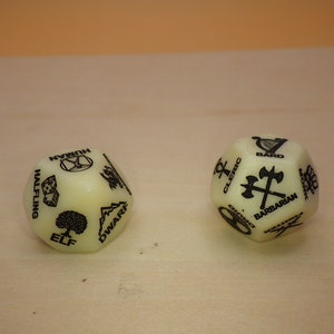 D&D Race Class Dice / 5e Dungeon Master Tool / Random Character Generator / Tabletop RPG Accessory / Fantasy Gaming Gift D10 D12 Poly Resin